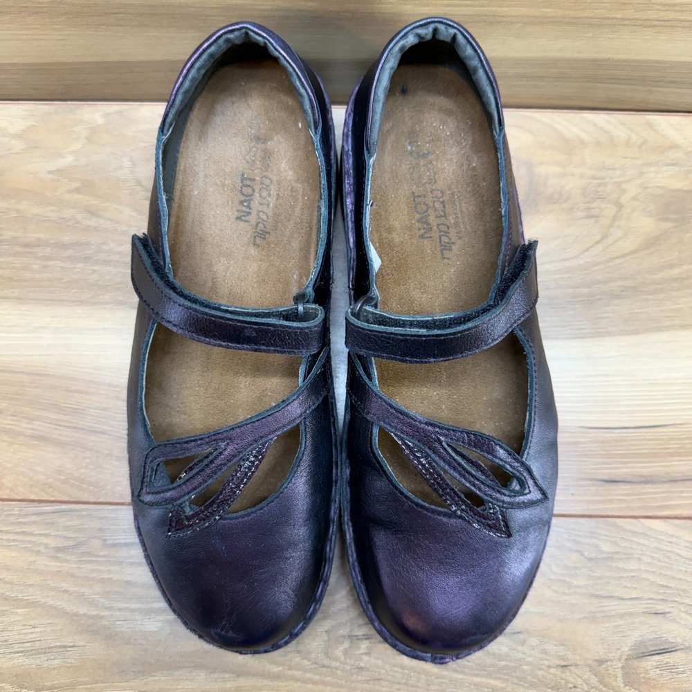 NAOT Primrose Mary Jane Womens 8 8.5 EU 39 Purple Leather Casual Walk Travel